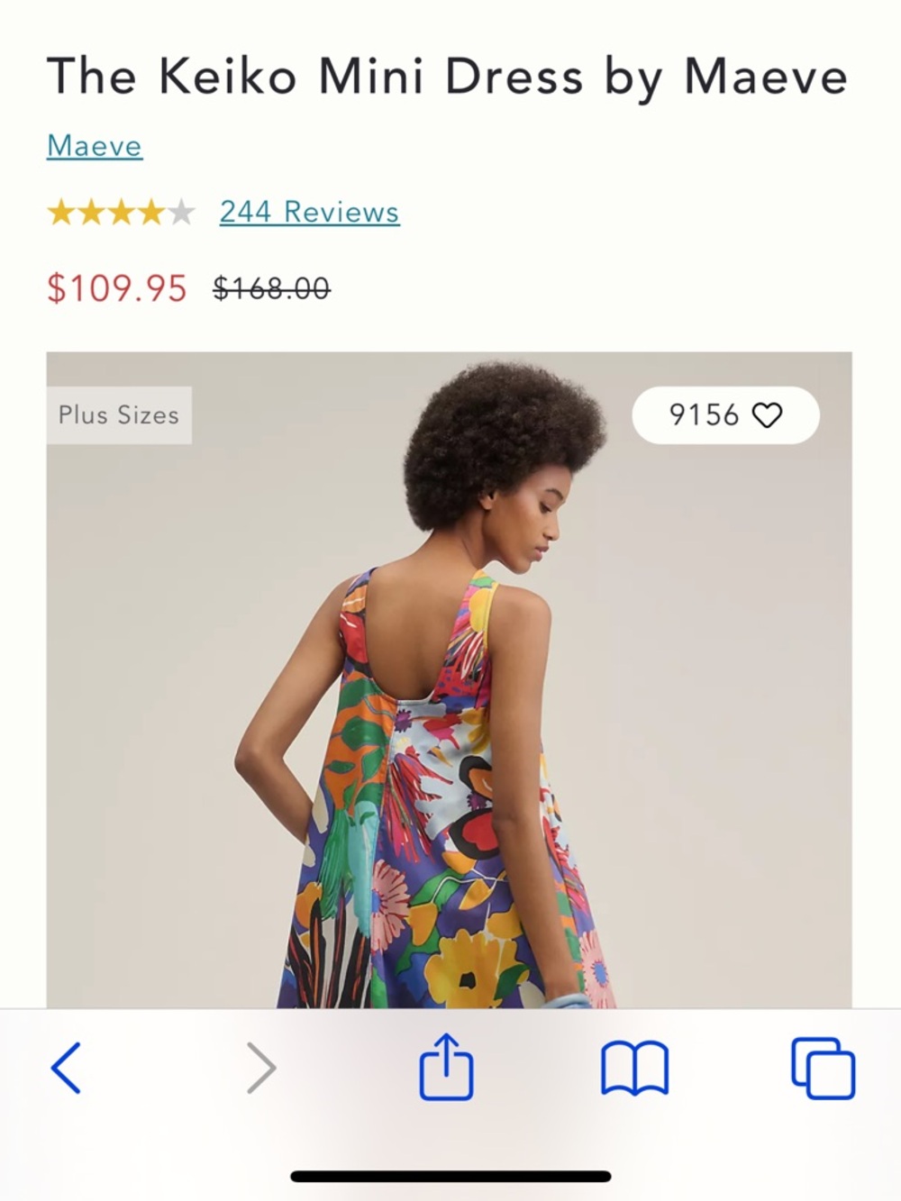 Maeve Multicolor Floral Scoop-Back Mini Dress